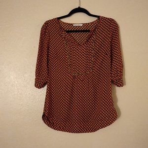 41 Hawthorne 3 Quarter Sleeve Studded Blouse